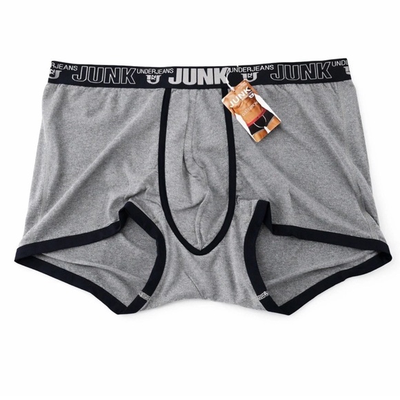 Men's Junk Gray Boxer Briefs - Picture 2 of 3